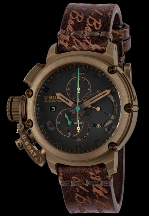 Replica U-BOAT Watch CHIMERA SAPPHIRE GREEN CHRONO BRONZE 8526